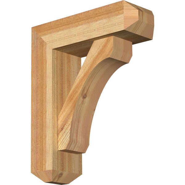 Ekena Millwork Legacy Craftsman Rough Sawn Bracket w/ Offset Brace, Western Red Cedar, 6"W x 18"D x 22"H BKT0604X18X22LEC04RWR - main